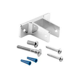 FHC Two Ear Wall Bracket - For 1-1/4" Panels - Zinc Alloy - Chrome Plated (Single Pack)