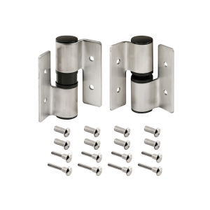 FHC 3" x 3-3/8" Stamped Stainless Steel Satin Finish Left Hand In Hinges (Set)