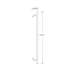 FHC Aluminum 2" x 4-1/2" Snap-In Flat Filler for - 24'-1" Length