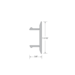 FHC Aluminum 1.75 x 4.5 100 Series Glass Pocket Filler for 1/4" - 24'-1" Length