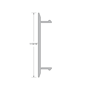 FHC Aluminum 2" x 4-1/2" Glass Pocket Filler for 1" Glass - 24'-1" Length