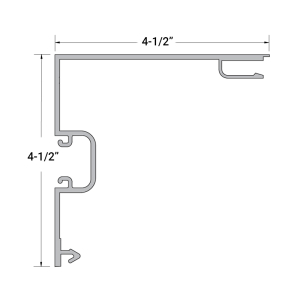 FHC Aluminum 4-1/2" x 4-1/2" 1 Pocket Corner Post - 24'-1” Length