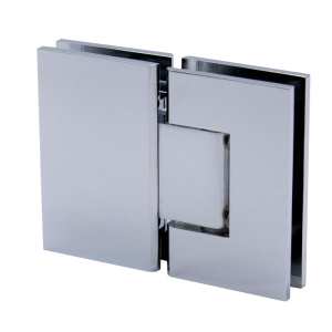 FHC Glendale Square 5 Degree Positive Close Glass To Glass 180 Degree Hinge - Polished Chrome
