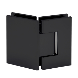 FHC Glendale Series 135 Degree Adjustable Glass-to-Glass Hinge for 3/8" to 1/2" Glass - Matte Black 
