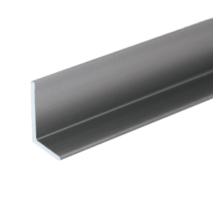 FHC 9/32" Aluminum L-Bar Extrusion - 138" Length - Brite Chrome Anodized