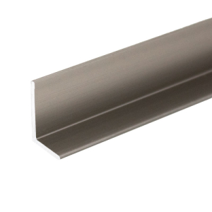 FHC 9/32" Aluminum L-Bar Extrusion - 138" Length - Brushed Nickel