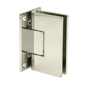 FHC Valore HD Series Wall Mount Hinge - Full Back Plate - Polished Nickel