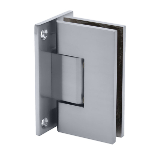 FHC Venice Square 5 Degree Positive Close Wall Mount Hinge Full Back Plate - Polished Nickel   