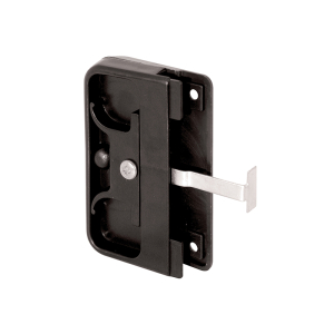 FHC Black Plastic Mortise Style Screen Door Latch And Pull (Single Pack)