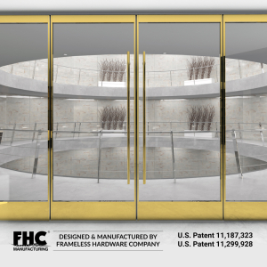 FHC Aspire Insulated Glass Entrance Door - With 4" Top and 10" Bottom Door Rails - Satin Brass