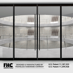 FHC Aspire Insulated Glass Entrance Door With 4" Top and 4" Bottom Door Rails - Matte Black Powder Coated