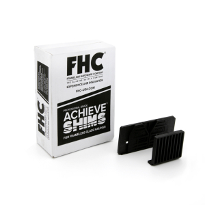 FHC Achieve Glass Rail Shim Set for 1/2" to 3/4" Glass - 10 Shim Sets per Box   