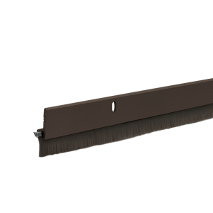 FHC Door Sweep with 11/32" Nylon Brush Bristles Aluminum with Slots - 72" Long - Dark Bronze Anodized