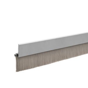 FHC Door Sweep with 1" Nylon Brush Bristles Aluminum with Slots
