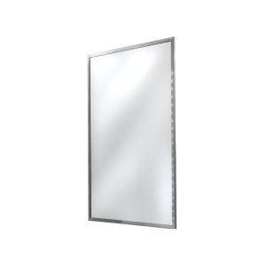 FHC Anti-Theft Framed Mirror 18" x 30" - Brushed Stainless