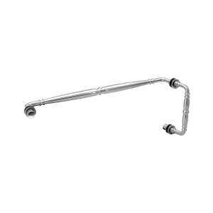 FHC 6" x 18" Baroque Pull/Towel Bar Combo for 1/4" to 1/2" Glass