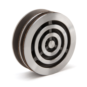 FHC Bullet Resistant Speak-Thru 6" Round - Brushed Stainless