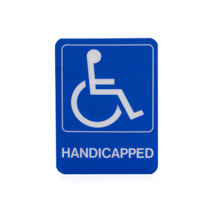 FHC Rectangular Blue Handicapped Restroom Sign