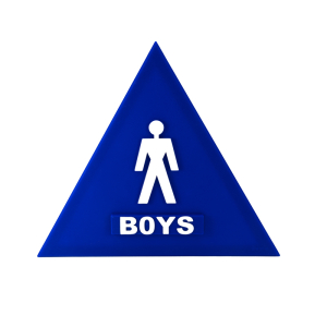FHC Boys Decal for Restroom Doors - Blue