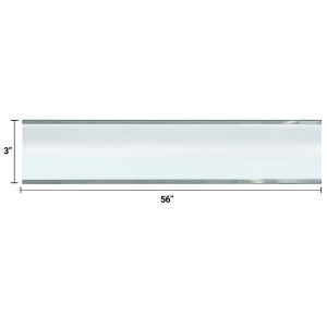 FHC 3" x 54" 2-Sided Beveled Clear Glass Mirror - 4pk