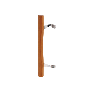 FHC Sliding Patio Door Wood Pull - Chrome Plated Brackets (Single Pack)