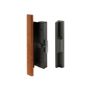 FHC Black Diecast Sliding Door Handle With Wood Handle - (Single Pack)