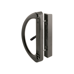 FHC Sliding Patio Door Handle Set - - Black Diecast - Mortise Style - Non-Keyed - Fits 3-15/16” Hole Spacing (1 Set)