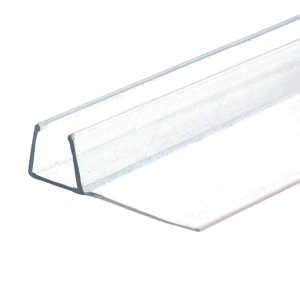 FHC Clear U-Channel With 90 Degree 1-3/4" Fin Seal For 1/2" Glass - 95" Long