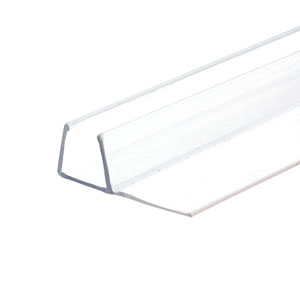 FHC Clear U-Channel with 90 Degree Fin Seal for 3/8" Glass - 95" Long 