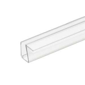 FHC Clear 90 Degree Side Stike Seal for 3/8" Glass