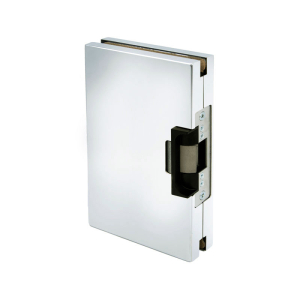 FHC 6" x 10" LH/RHR Center Lock Glass Keeper With Electric Strike - Satin Anodized 
