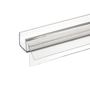 FHC Clear Premium Bottom Wipe With Drip Rail & Offset Flexible Fin for 1/2" Glass - 95" Long 