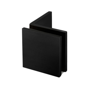 FHC Square Wall Mount Glass Clamps With Large Leg - Matte Black