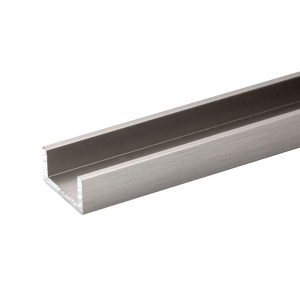 FHC 1" x 1/2" U-Channel 120" - Brushed Stainless