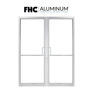 FHC 200 Series Narrow Stile Pair of Aluminum Doors with 2-1/4" Top Rails and 3-1/4" Bottom Rails