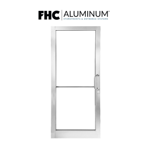 FHC 300 Series Medium Stile Single Aluminum Door with 3-3/4" Top Rail and 6" Bottom Rail