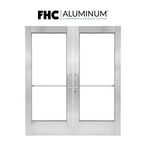 FHC 500 Series Wide Stile Pair of Aluminum Doors with 6" Top Rails and 10" Bottom Rails