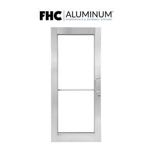 FHC 500 Series Wide Stile Single Aluminum Door with 6" Top Rail and 6" Bottom Rail