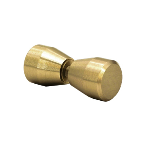FHC Tulip Shower Doorknob Back-to-Back for 1/4" to 1/2" Glass - Satin Brass 