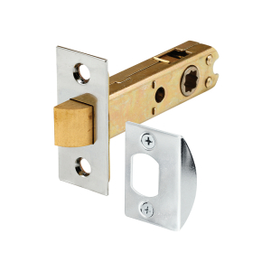 FHC Passage Door Latch - 9/32" And 1/4" Square Drive - Steel - Chrome Finish (Single Pack)