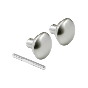 FHC Vintage Style Door Knobs With Satin Nickel Finish - 2-1/4" Outside Diameter (Single Pack)