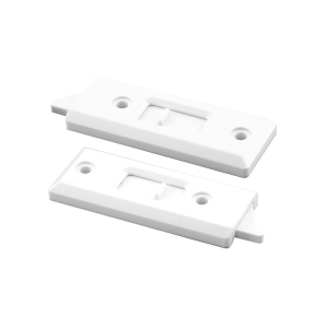 FHC 3-1/4" - White Plastic - Spring-Loaded Tilt Latch (1-Pair)