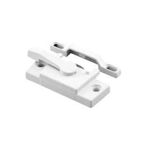 FHC Sash Lock - Single Unit - Diecast Construction - White Powder Coat W/ Enamel Finish - Designed For Single & Double Hung Windows (Single Pack)