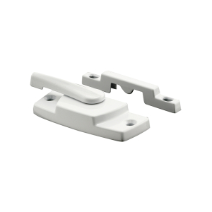 FHC Sash Lock - 2-1/4" Hole Centers - Fits Single And Double Hung Windows - Diecast - White - (Single Pack)