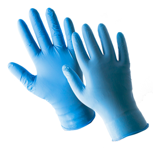 FHC Disposable Blue Nitrile Gloves - Powder Free