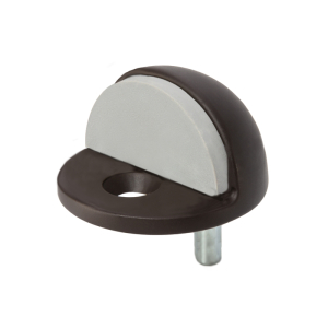 FHC Floor Mounted Low Profile 3/32" Base Dome Stop 1" Tall - Dark Bronze
