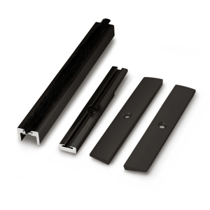 FHC Weatherstrip Kit with Aluminum Channel for 4" Square Rail - Dark Black/Bronze Anodized