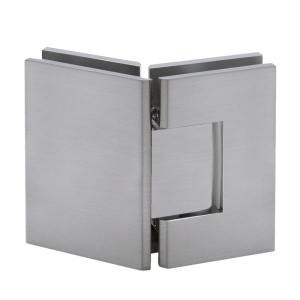 FHC Glendale Square 5 Degree Positive Close Glass To Glass 135 Degree Hinge - Brushed Nickel