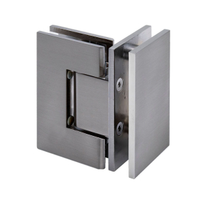 FHC Glendale Square Glass To Glass 90 Degree Hinge - Brushed Nickel