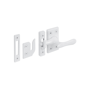 FHC Casement Lock - White - 3 Keepers - Screws (1 Set)